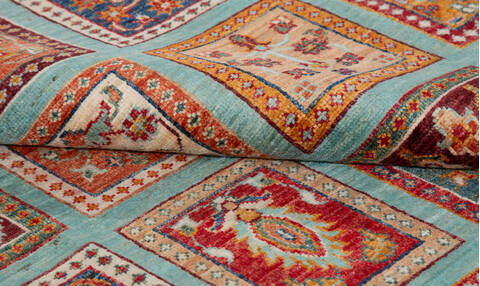 Chobi Green Hand Knotted 510 X 83 Area Rug 700-155769 Image 6