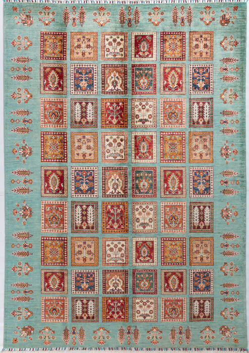 Chobi Green Hand Knotted 510 X 83 Area Rug 700-155769 Image 0