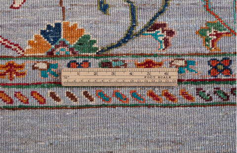 Chobi Grey Hand Knotted 51 X 68  Area Rug 700-155772 Image 7