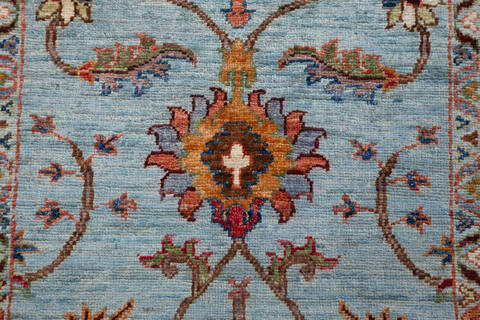 Chobi Light Gray Runner Hand Knotted 27 X 100 Area Rug 700-155773 Image 5