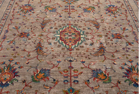 Chobi Beige Hand Knotted 69 X 91 Area Rug 700-155775 Image 3