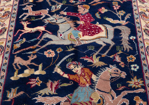 Bokhara Blue Hand Knotted 31 X 52 Area Rug 700-155782 Image 3