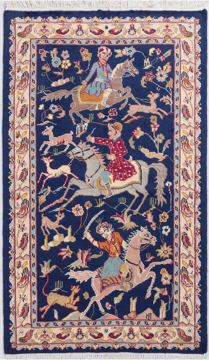 Bokhara Blue Hand Knotted 31 X 52 Area Rug 700-155782 Image 0