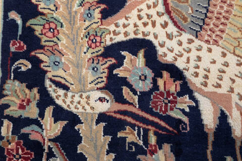 Bokhara Blue Hand Knotted 30 X 50 Area Rug 700-155789 Image 5