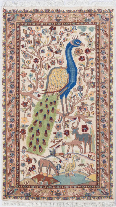 Bokhara White Hand Knotted 31 X 53 Area Rug 700-155792 Image 0