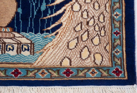 Bokhara Blue Hand Knotted 30 X 410 Area Rug 700-155793 Image 4