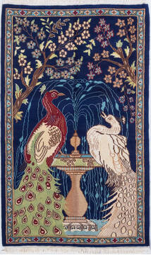 Bokhara Blue Hand Knotted 3'0" X 4'10"  Area Rug 700-155793