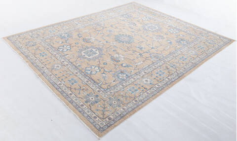 Chobi Yellow Hand Knotted 82 X 100 Area Rug 700-155794 Image 2