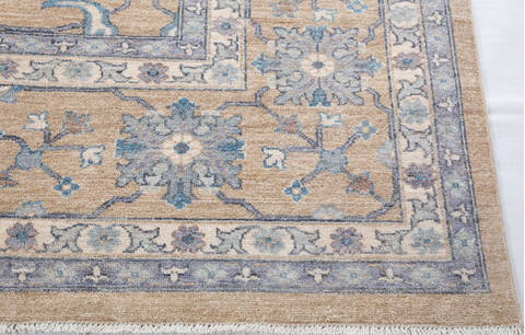 Chobi Yellow Hand Knotted 82 X 100 Area Rug 700-155794 Image 4