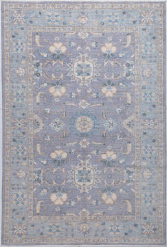 Chobi Grey Hand Knotted 6'0" X 9'0"  Area Rug 700-155797