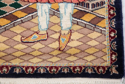 Pak-Persian Multicolor Hand Knotted 31 X 51 Area Rug 700-155799 Image 4