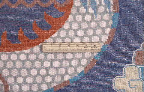 Pak-Persian Blue Hand Knotted 42 X 510 Area Rug 700-155800 Image 7