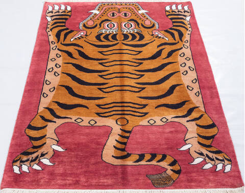 Pak-Persian Red Hand Knotted 41 X 61 Area Rug 700-155803 Image 1