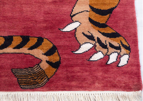 Pak-Persian Red Hand Knotted 41 X 61 Area Rug 700-155803 Image 4