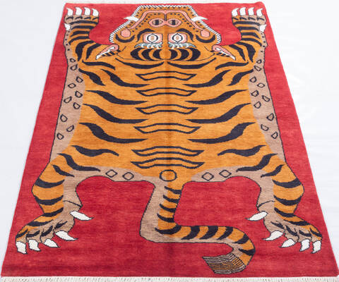 Pak-Persian Red Hand Knotted 41 X 61 Area Rug 700-155804 Image 1