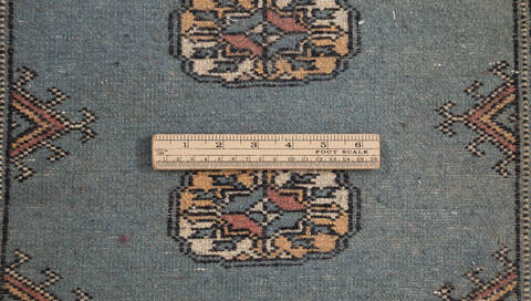 Bokhara Grey Runner Hand Knotted 27 X 104 Area Rug 700-155806 Image 6