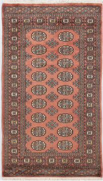 Bokhara Orange Hand Knotted 3'1" X 5'4"  Area Rug 700-155808
