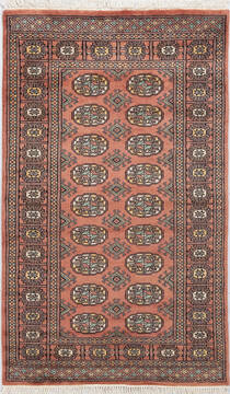 Bokhara Orange Hand Knotted 3'1" X 5'1"  Area Rug 700-155809