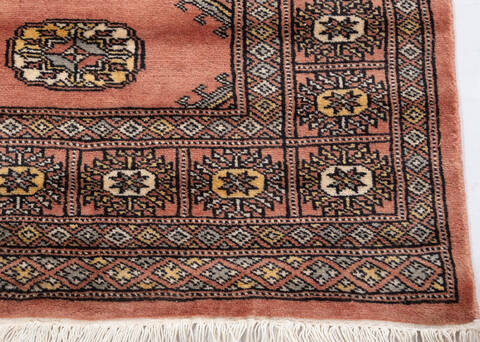 Bokhara Orange Runner Hand Knotted 27 X 1011  Area Rug 700-155811 Image 11