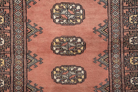 Bokhara Orange Runner Hand Knotted 27 X 1011  Area Rug 700-155811 Image 12