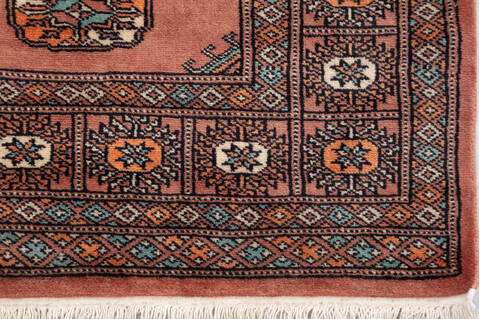 Bokhara Orange Runner Hand Knotted 27 X 1111 Area Rug 700-155812 Image 4