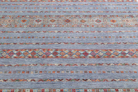 Chobi Grey Hand Knotted 69 X 102 Area Rug 700-155816 Image 3