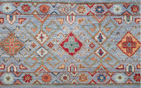 Chobi Grey Hand Knotted 69 X 102 Area Rug 700-155816 Image 5