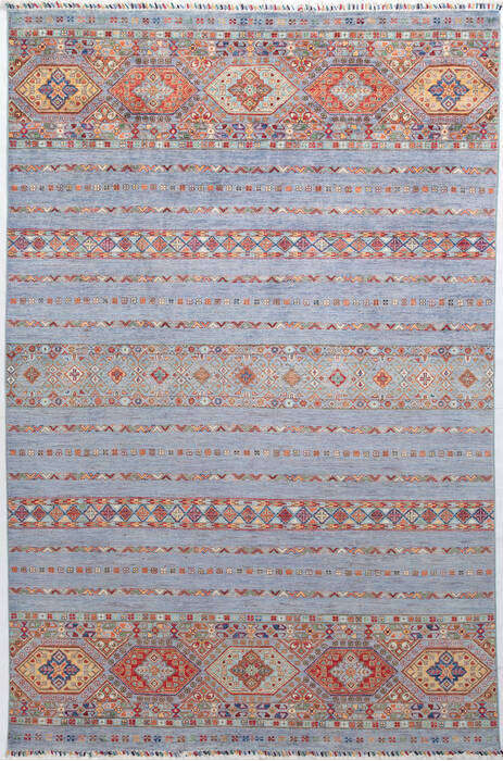 Chobi Grey Hand Knotted 69 X 102 Area Rug 700-155816 Image 0