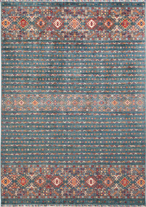 Chobi Green Hand Knotted 610 X 97 Area Rug 700-155817 Image 0