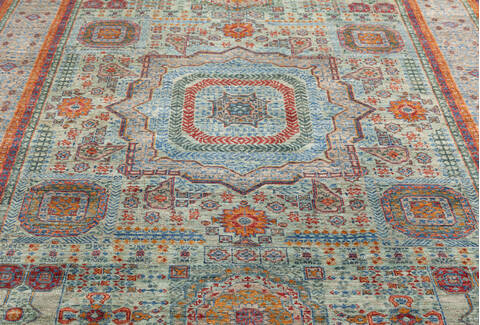 Chobi Green Hand Knotted 69 X 98 Area Rug 700-155819 Image 3