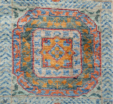 Chobi Green Hand Knotted 69 X 98 Area Rug 700-155819 Image 5