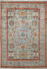 Chobi Green Hand Knotted 69 X 98 Area Rug 700-155819 Thumb 0