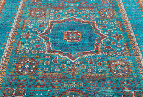 Chobi Green Hand Knotted 58 X 81 Area Rug 700-155820 Image 3
