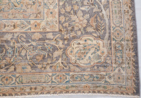 Overdyed Grey Hand Knotted 98 X 129 Area Rug 700-155821 Image 3