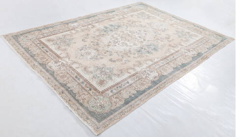 Overdyed Beige Hand Knotted 80 X 1011 Area Rug 700-155823 Image 2