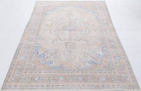 Overdyed Beige Hand Knotted 63 X 96 Area Rug 700-155824 Image 1