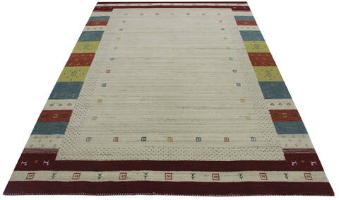 Bhadohi Multicolor Hand Loom Woven 57 X 80 Area Rug 902-155845 Image 1