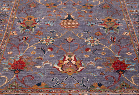 Chobi Grey Hand Knotted 51 X 70 Area Rug 700-155858 Image 3