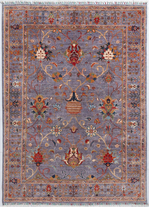 Chobi Grey Hand Knotted 51 X 70 Area Rug 700-155858 Image 0