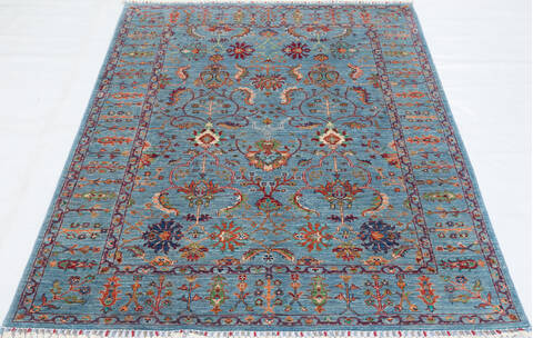 Chobi Grey Hand Knotted 52 X 70 Area Rug 700-155865 Image 1