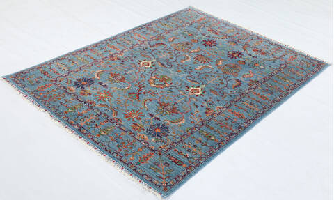 Chobi Grey Hand Knotted 52 X 70 Area Rug 700-155865 Image 2
