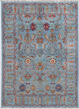 Chobi Grey Hand Knotted 5'2" X 7'0"  Area Rug 700-155865