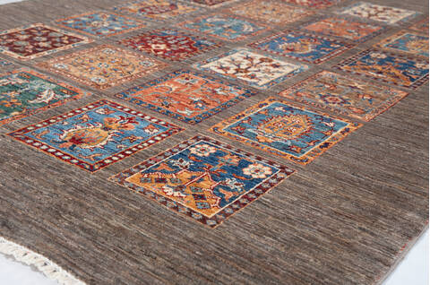 Chobi Grey Hand Knotted 51 X 69 Area Rug 700-155866 Image 3