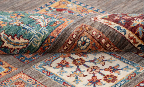 Chobi Grey Hand Knotted 51 X 69 Area Rug 700-155866 Image 7