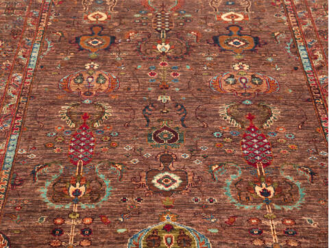 Chobi Brown Hand Knotted 52 X 69 Area Rug 700-155867 Image 4