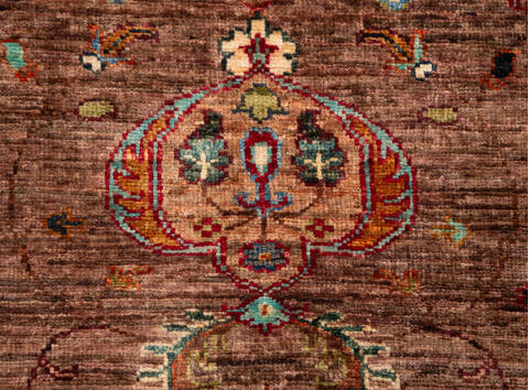 Chobi Brown Hand Knotted 52 X 69 Area Rug 700-155867 Image 6