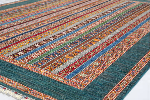 Chobi Green Hand Knotted 59 X 81 Area Rug 700-155868 Image 3