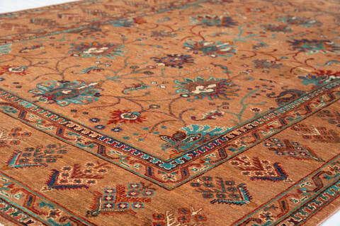 Chobi Yellow Hand Knotted 59 X 83 Area Rug 700-155869 Image 3