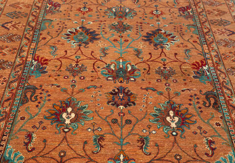 Chobi Yellow Hand Knotted 59 X 83 Area Rug 700-155869 Image 4