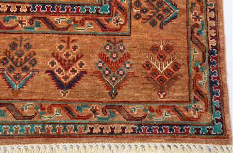 Chobi Yellow Hand Knotted 59 X 83 Area Rug 700-155869 Image 5